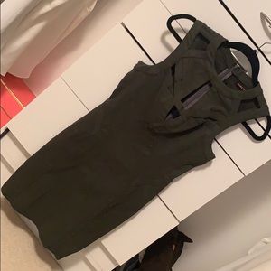 Nameless Army Green Cutout Dress
